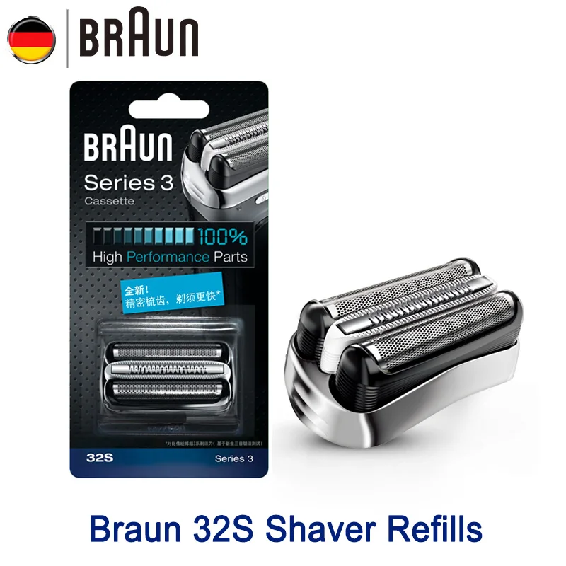 Электрический бритвенный нож Braun 21B 32B 32S BT32 Refills foil для серии 3 электробритва 300s 301s 310s 3000s 3020s 3050cc Cruzer6 - Цвет: 32S Refills