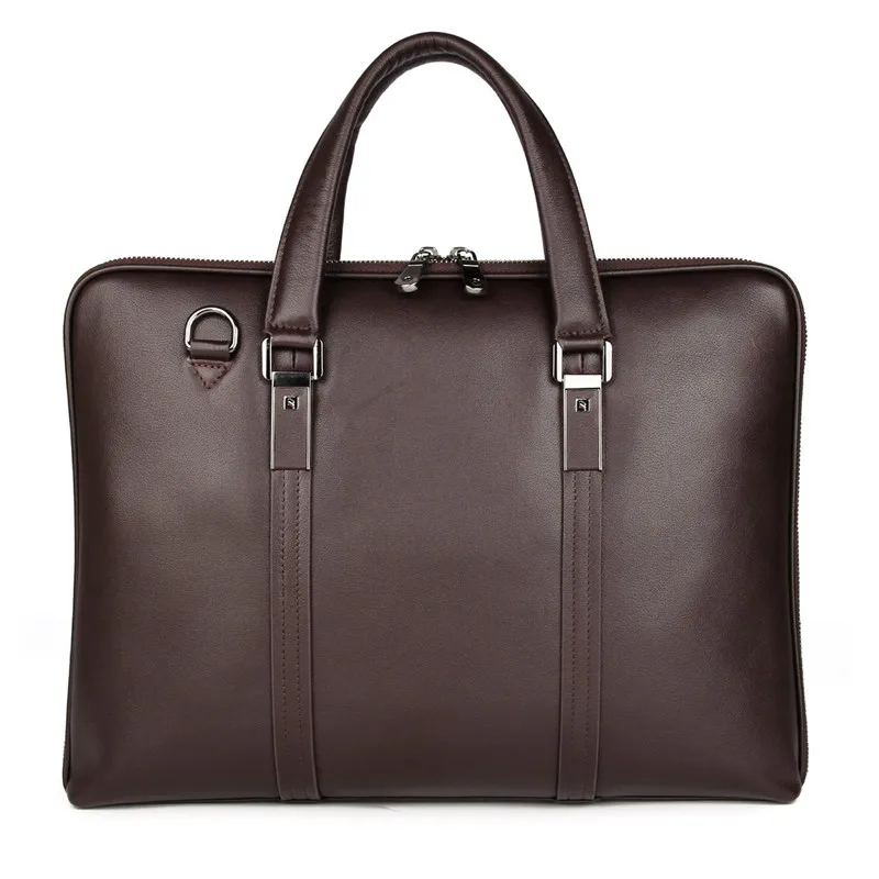 Nesitu Винтаж кофе из натуральной кожи офисный мужской портфель бизнес сумки на плечо высокое качество m7075