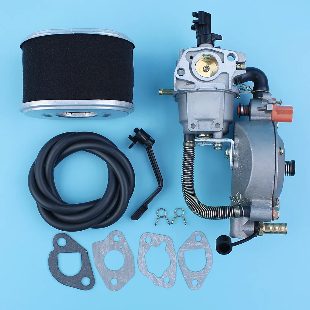 Двойной топлива Карбюратор Carb Conversion Kit воздушного фильтра для Honda GX160 168F 1KW к 6KW генератор СНГ/нг топливопровод прокладки