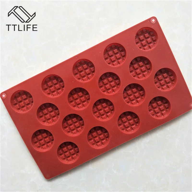

TTLIFE 18 Grid Silicone Waffle Mold Kitchen Bakeware Cake Mould Makers for Oven High-temperature Baking Set cookie Stencil Tool