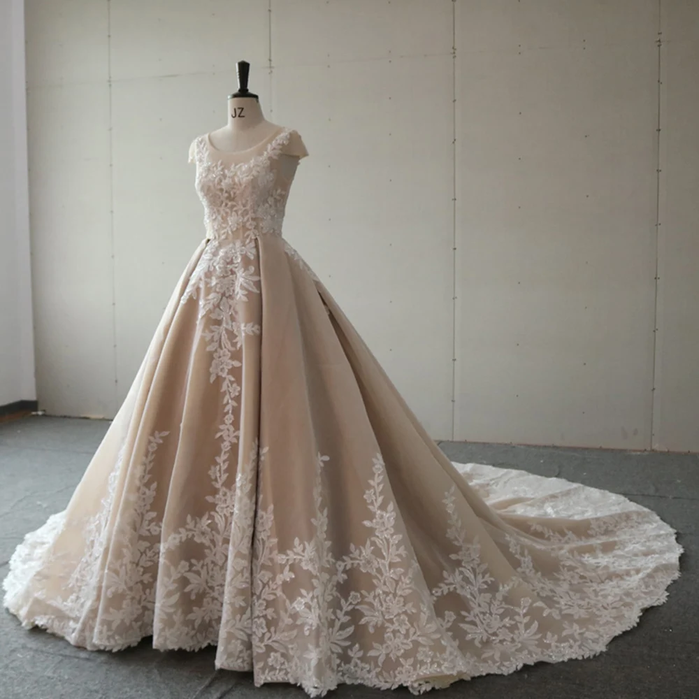 Сексуальное свадебное платье с рукавами-крылышками и открытой спиной Vestido Casamento