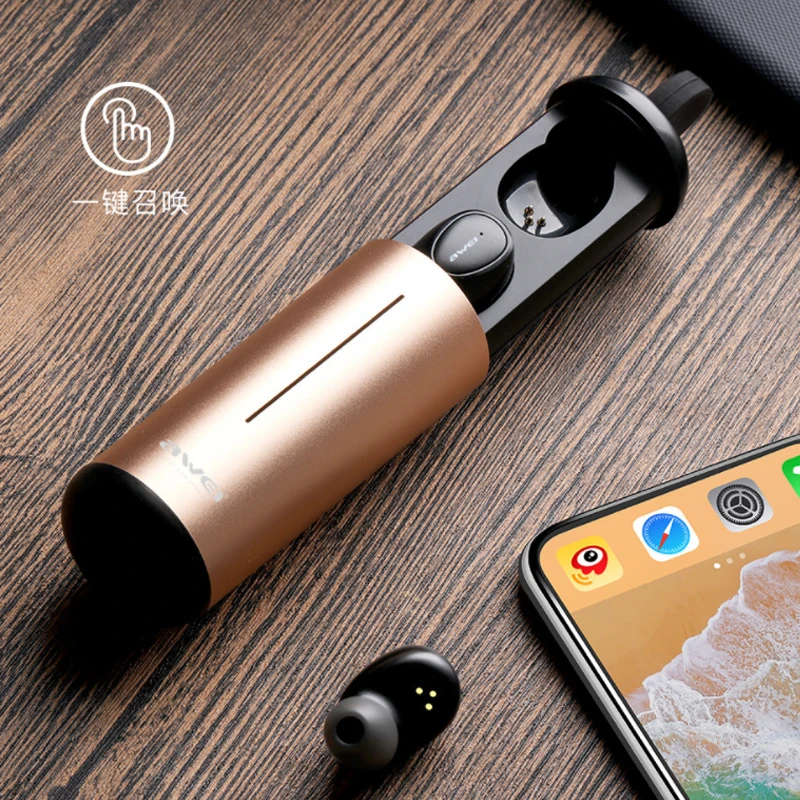 TWS Наушники AWEI T5 с микрофоном и поддержкой Bluetooth 5 0|Наушники гарнитуры| |