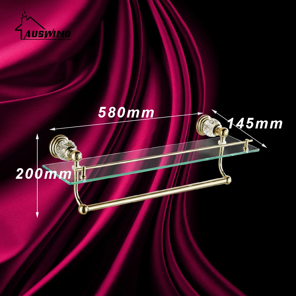 Preise Antike Gold Messing Poliert Bad Hardware Set Kristall Badezimmer Zubehör set Er1 Wand Montiert Bad Produkte Set
