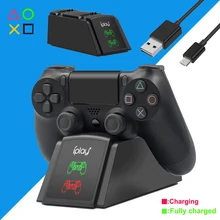 PS4 двойной геймпад зарядная док-станция стойка для зарядного устройства для sony Playstation 4 Play станция PS 4 Pro тонкий контроллер Аксессуары для игр
