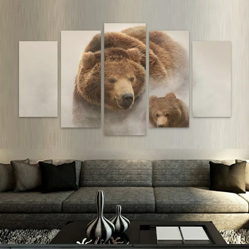 Bears HD Canvas Wall Art Drop Shipping Brown Bear Wall Picture High
