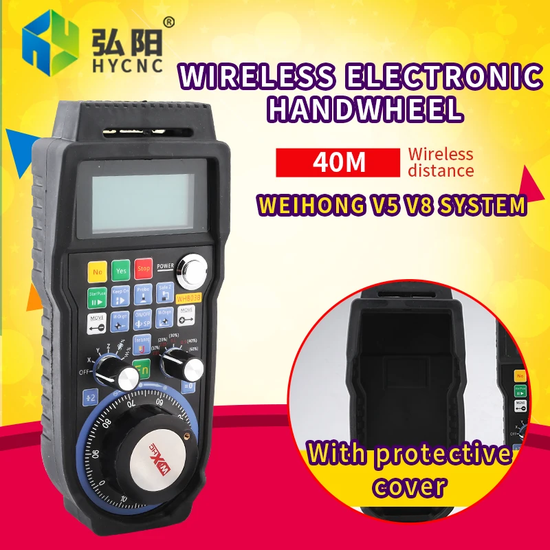 

WHB03B v8 NC Studio engraving machine handle wireless hand wheel WHB03B v8 control system electronic hand wheel remote control