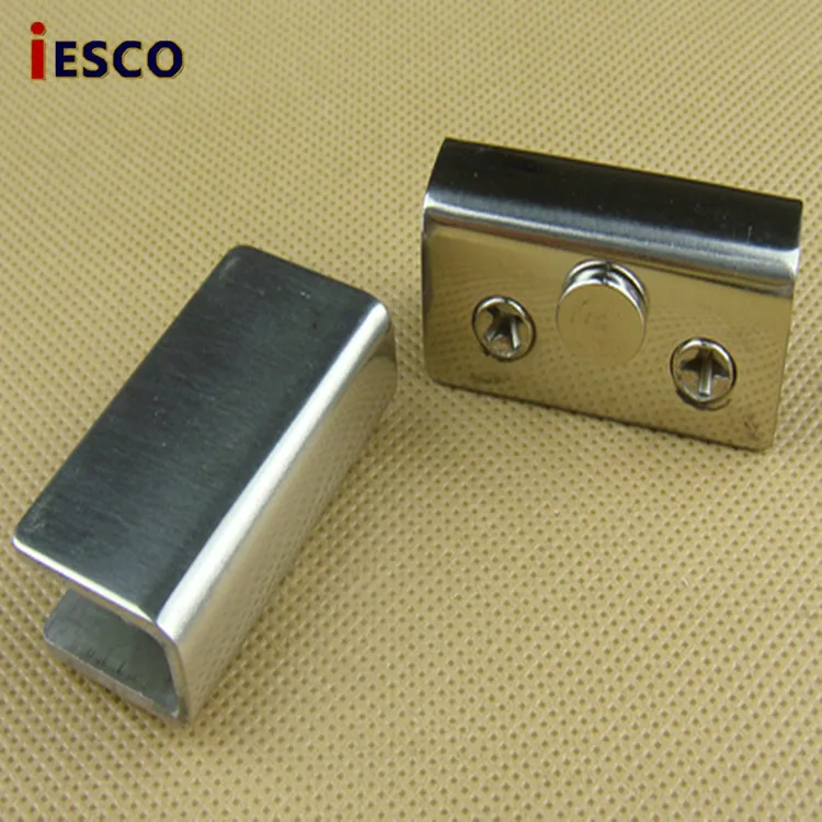

Small stainless steel glass cabinet with glass clip glass push plate glass hinge wire drawing