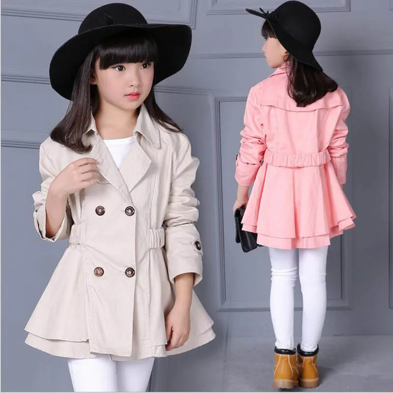 Girls Windbreaker Fashion Jacket For Girl Spring Autumn Children Trench Coats Kids Clothes Brands Outerwear  (4)