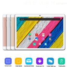 2019 New 10 inch tablet PC Octa Core 4GB RAM 64GB ROM Android 7.0 WiFi Bluetooth Dual SIM Cards 3G 4G LTE Tablets 10.1+Gifts