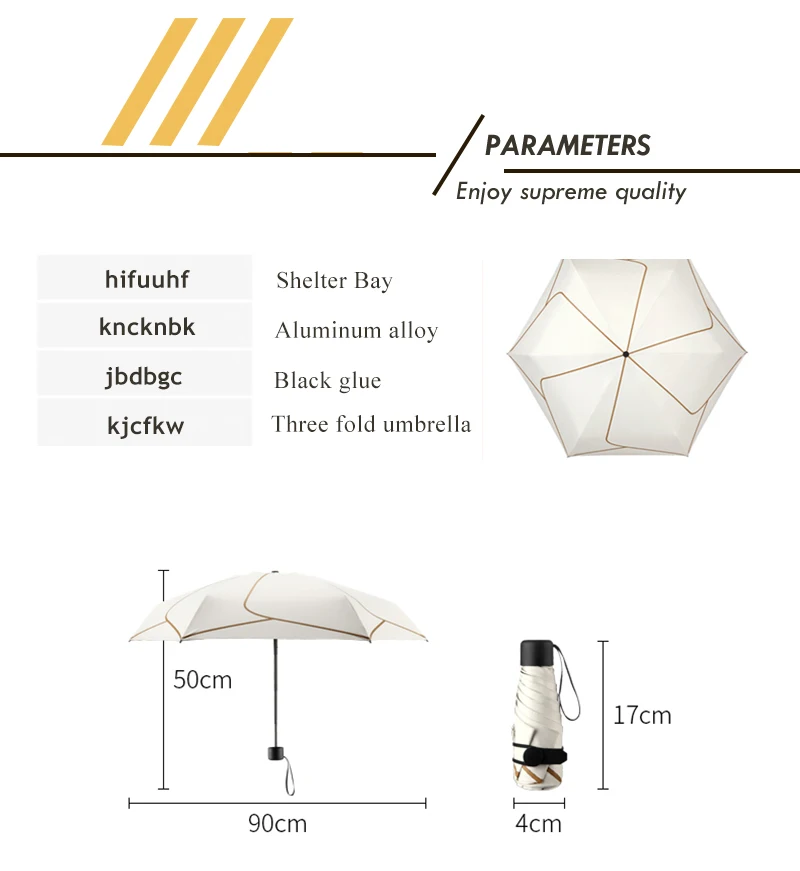 Пять солнцезащитных тентов три сложения зонтик белый ручной большой плащ прозрачный зонтик садовый зонтик наизнанку Semsiye солнцезащитный козырек 50KO006