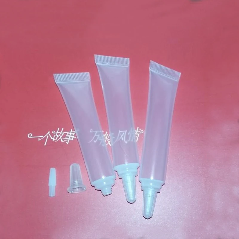 

10ml Transparent Empty Eye Cream tubes Cosmetic Containers Clear Plastic Soft Tubes with Needle Caps