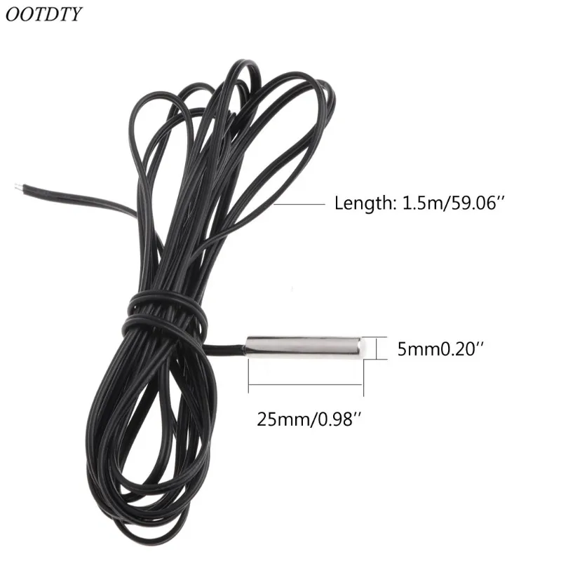OOTDTY 150 см NTC 10K Ohm 1% 3435 датчик температуры цилиндра 1 5 м провод|temperature sensor|probe