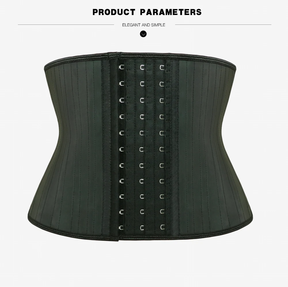 NB1504 1 Atbuty Latex Corset Waist Trainer 25 Steel Boned Short Torso Body Shaper Slimming Shapewear (7)
