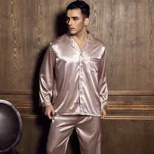 L-3XL, мужские шелковые летние и осенние топы и брюки, комплекты домашней одежды для отдыха, комплекты одежды для сна, Мужские пижамные комплекты. 7956