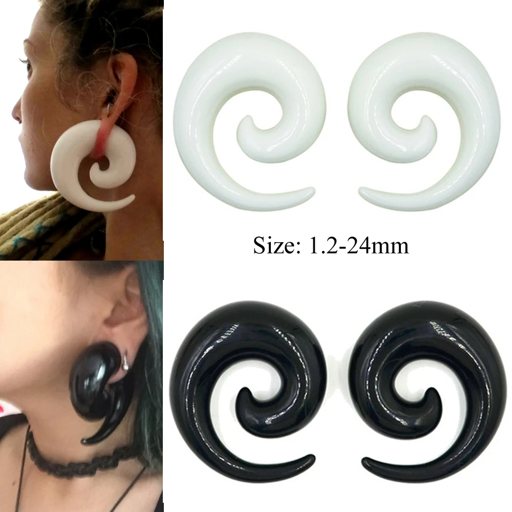 Black Acrylic Ear Expander Taper Many size EH123 