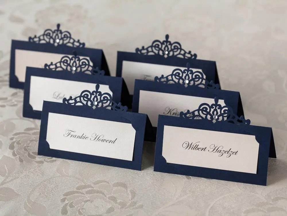 24 Pcs Blue Paper Table Number Card Name Place Holder For 24 Pcs Blue Paper Table Number Card Name Place Holder For Wedding Party And Banquet Decoration 107 54mm In Direction Signs From Home