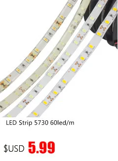 Тира Led 5730 SMD DC12V светодиодные полосы Водонепроницаемый IP65 белый теплый белый 5 м 60 светодиодов/m ярче, чем светодиодные полосы 12 В 5630 2835