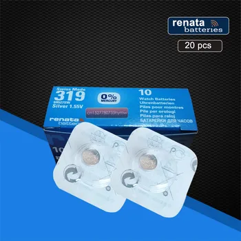 

20pack renata Silver Oxide Watch Battery 319 SR527SW 527 1.55V 100% original brand renata 319 renata 527 battery