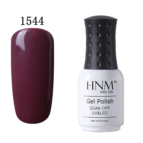 HNM 8 мл УФ гель лак для ногтей, Гелевый лак Полупостоянный Soak Off ногтей гель для ногтей База Top Coat гель лак - Цвет: 1544