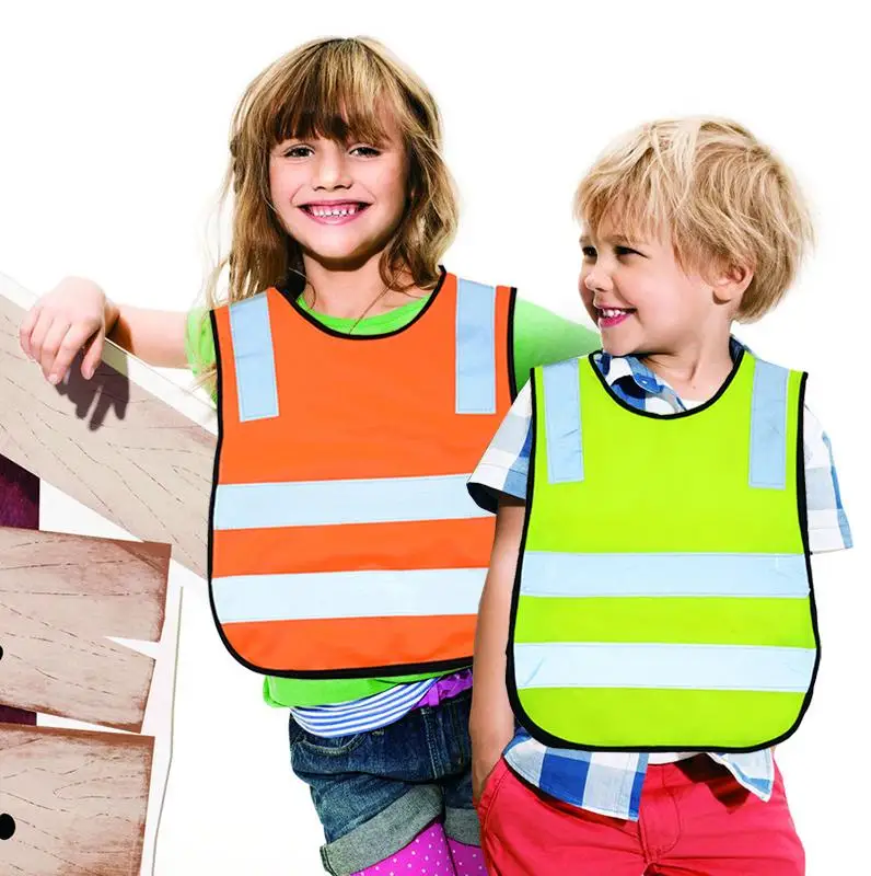 Hot Fashion Polyester Fabric Safety Vest Kids Reflective Safety Vest Student Hi Viz Safety Vest