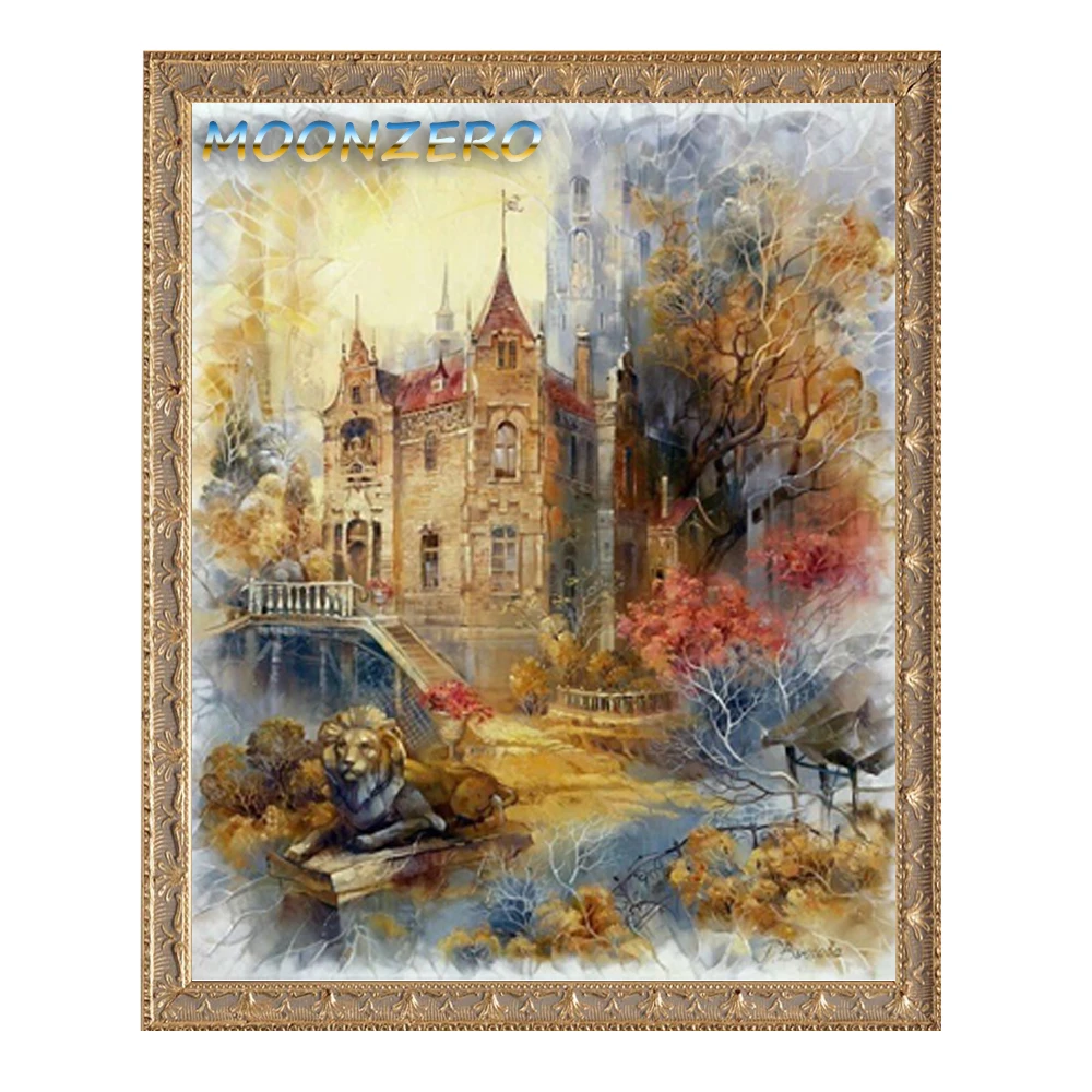 

Diy Diamond Painting Square Drill Rhinestone Pasted Full Cross Stitch Crafts Needlework Diamond Embroide Old Castle Handicraft