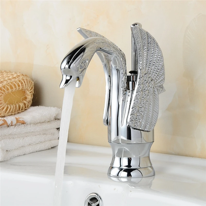 Buy Modern New Swan Design Basin Faucet Bathroom