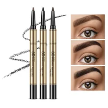 3 в 1 Набор бровей Профессиональный макияж водонепроницаемый карандаш для бровей порошок кисть Пигмент черный коричневый Набор для бровей продукт