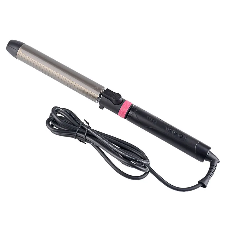 

Hair Curler Curling Wand Iron Rotatable Hair Styler Wet&Dry Tongs Curly Hair Styling Tools Temperature Adust 22Mm(Eu Plug)