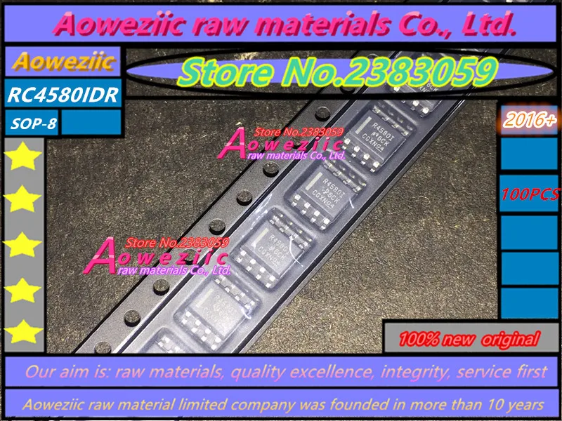 Aoweziic 100% new original R4580I RC4580IDR SOP-8 Audio Dual Operational Amplifier IC chip | Электроника