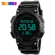 SKMEI хронограф цифровой наручные часы мужские спортивные часы для мужчин обратный отсчет Двойное время военные армейские светодиодный наручные часы водонепроницаемые 1248