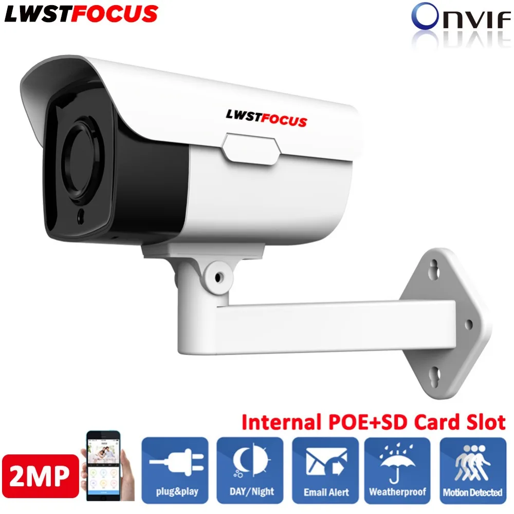 1080P HD Bullet IP Camera 2MP Realtime 30fps Network Waterproof Sony Exmor CMOS Sensor H.264/265 Night Vision IR-Cut 4 Array LED 1080P HD Bullet IP Camera 2MP Realtime 30fps Network Waterproof Sony Exmor CMOS Sensor H.264/265 Night Vision IR-Cut 4 Array LED