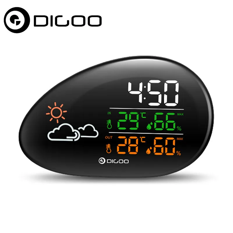 

DIGOO DG-THS01 Stone Clock Weather Station Weather Forecast Thermometer Hygrometer Temperature Humidity Clock Snooze Function