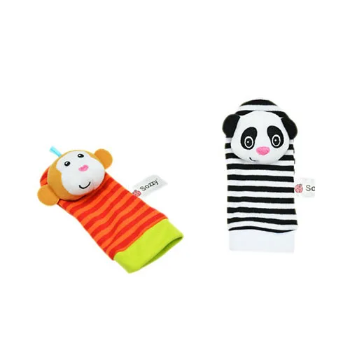 SOZZY 2 шт./компл. погремушка на запястье 15*3 5 см носки для ног с животными 14*6 мягкие