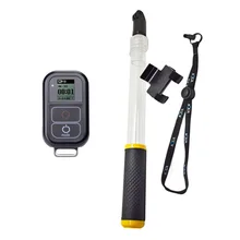 Smart Waterproof Remote Controller+Transparent floaty Telescopic Monopod Pole Mount For GoPro Hero 5 Hero 6 4 3+3 Session Camera