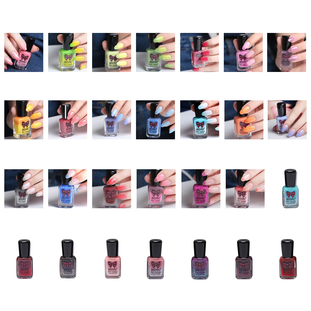 Hot Gel Temperature Color Change Nail Enamel Polish Uv Led Gel Temperature Color Change Nail Enamel Polish Uv Led Design 11ml