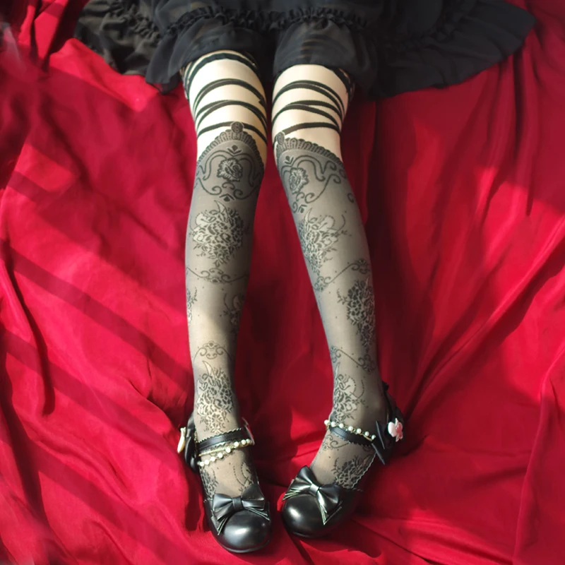 

Lolita Japanese Harajuku Lace Stockings Lolita Over Knee Socks