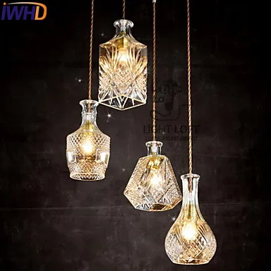 IWHD Glass Bottle Modern LED Pendant Lights Fixtures Home Indoor Lighting Hanging lamp Lustres Lamparas Colgantes IWHD Glass Bottle Modern LED Pendant Lights Fixtures Home Indoor Lighting Hanging lamp Lustres Lamparas Colgantes