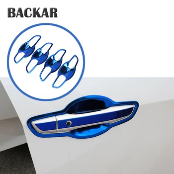 

BACKAR Auto Car Styling For Honda Civic 10th 2016 2017 Stainless Steel Outer Door Handle Frame Covers Stickers Accessories