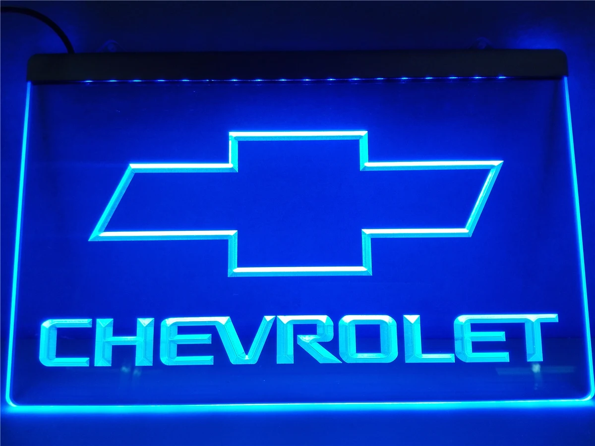 Chevrolet Silverado LED Neon White Light Sign