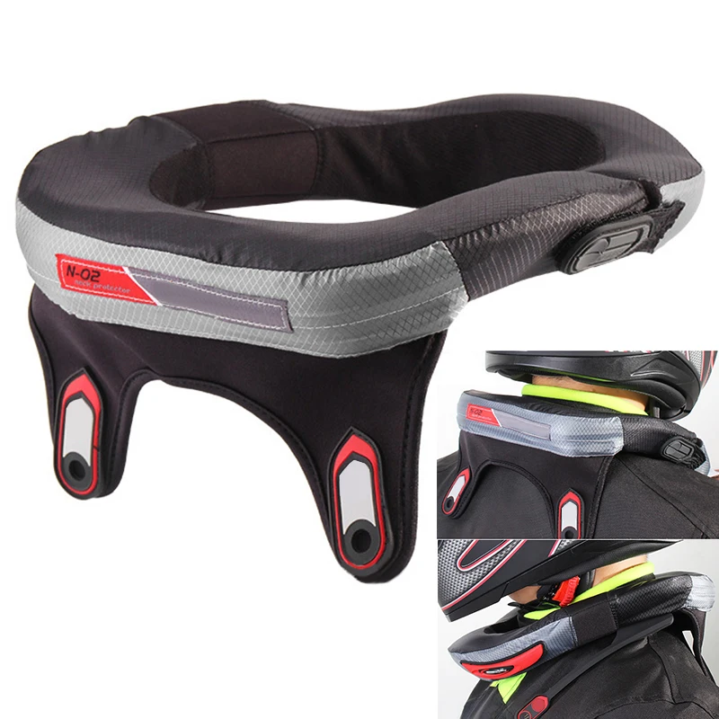 Mayitr New Motorcycle Neck Brace Protector Motocross Off Road Long