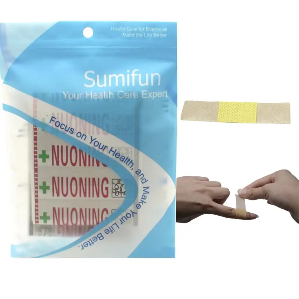 

Popular 100Pcs/Pack Breathable Band Aid Wound Patch Hemostasis Stickers Adhesive Bandages Outdoor Camping Health Care Tool
