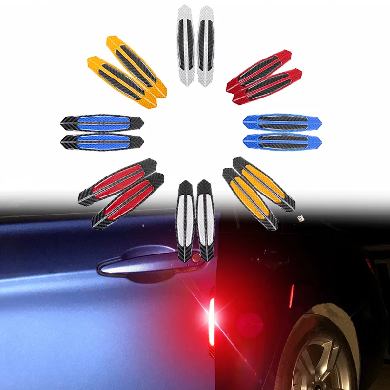 Buy 2pcs Car Sticker Door Protector Reflector Side