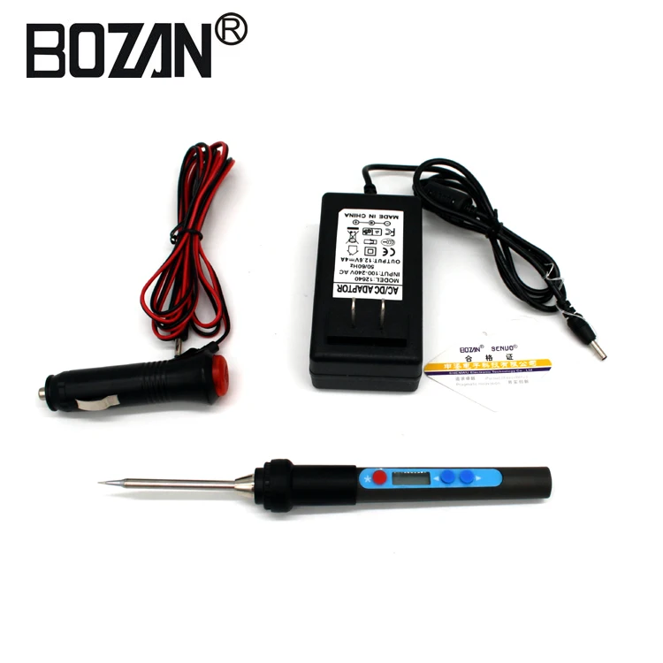 Портативный Электрический паяльник BOZAN Mini 988DC12V цифровая паяльная станция с