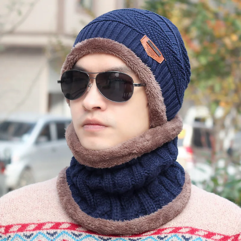 Men Warm Hats Beanie Hat 2016 Winter Knitting Wool Hat for Unisex Caps Lady Beanie Knitted Caps Women's Hats Outdoor Sport Warm