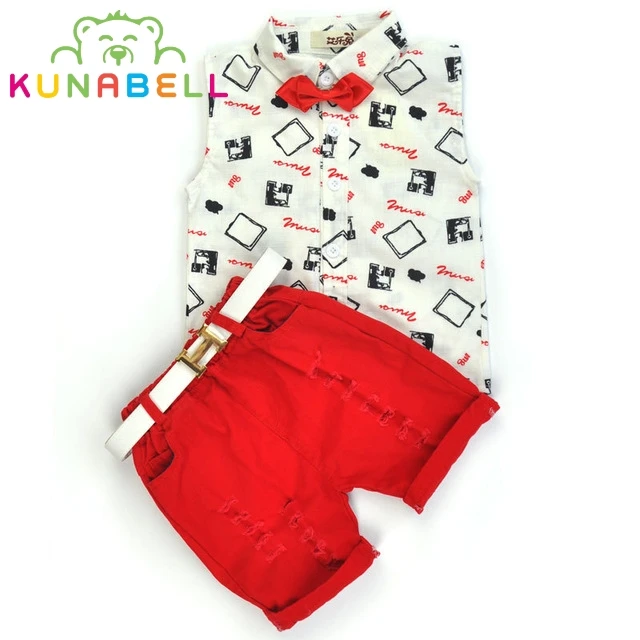Short Toddler Boy Clothes Set Kids Clothes Boy Clothing Sets Print T Shirt