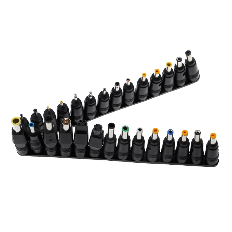 

28Pcs/Set Universal DC Power 5.5x2.1mm Jack to 28 Plug Power Adapter For Notebook