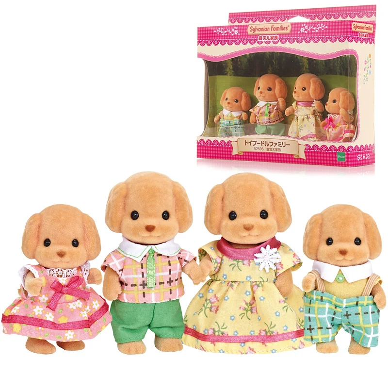 Sylvanian Families Пудель Семья 4 шт. набор кукольная животных набор детских игрушек цифры новая 52598