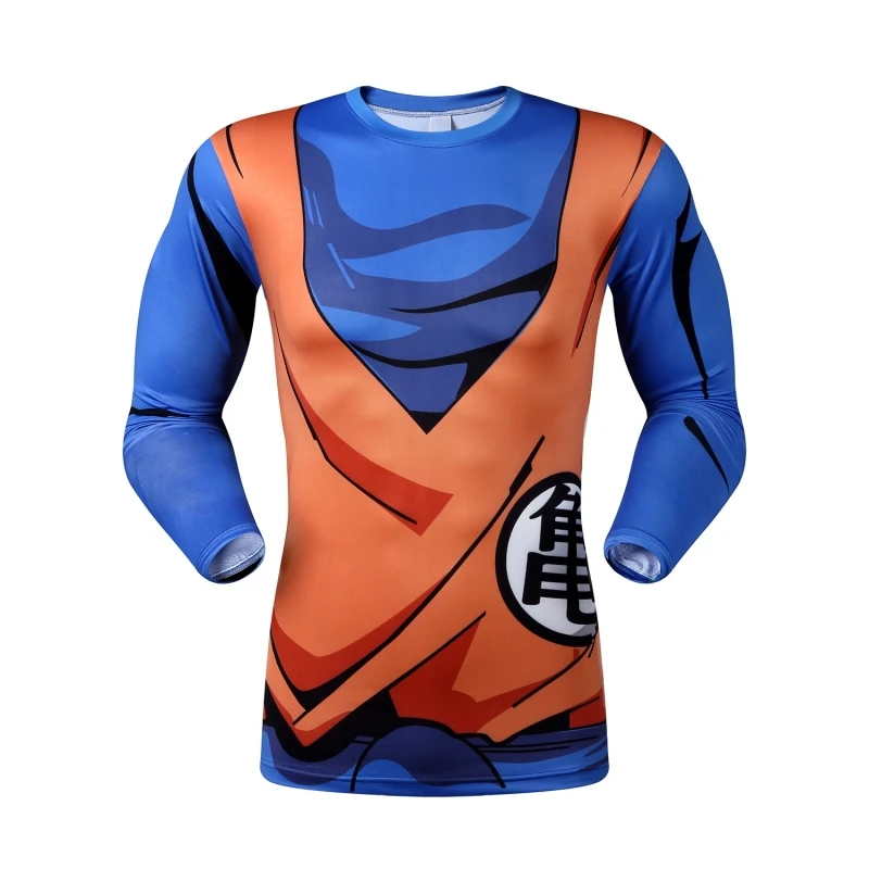 

Costume Fitness Tee T-Shirt Long Sleeve T shirt Anime Dragon Ball Z Vegeta Super Saiyan Goku Piccolo 3D T Shirt Men
