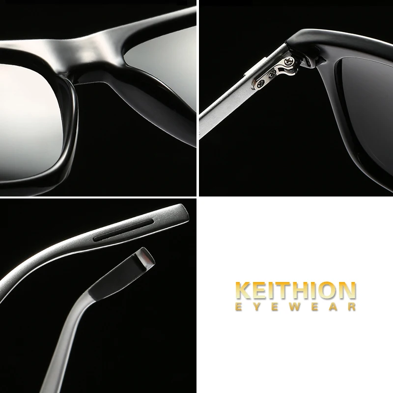 HEITHION Brand Unisex Aluminum Legs Square Men's Polarized Sun Glasses Fashion  Eyewears Accessories Sunglasses For Men