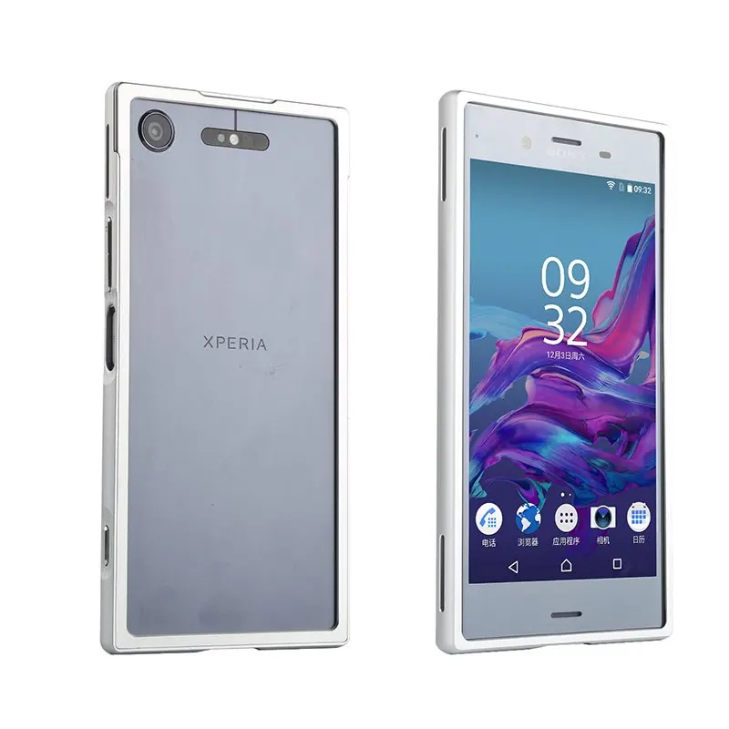 Металлический чехол для sony Xperia XZ1, бампер, противоударный, алюминиевая рамка, 2 в 1, ультра тонкий чехол для sony XZ1, чехол - Цвет: Серебристый